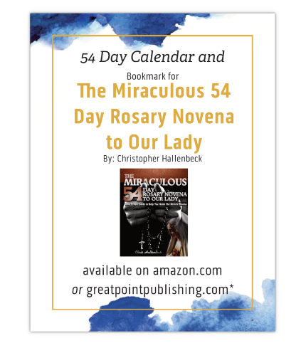 54 Day Rosary Novena Calendars and Bookmarks - 6 month Pack