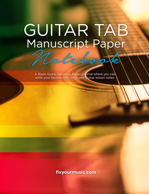 Guitar Tablature Paper Notebook: Journal includes over 100 pages Guitar Tab Manuscript Paper