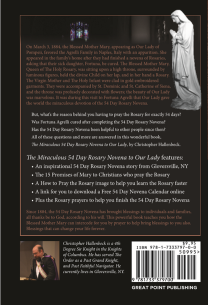 The Miraculous 54 Day Rosary Novena to Our Lady Hardcover by Christopher Hallenbeck