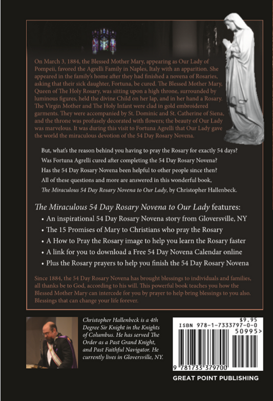 The Miraculous 54 Day Rosary Novena to Our Lady Hardcover by Christopher Hallenbeck